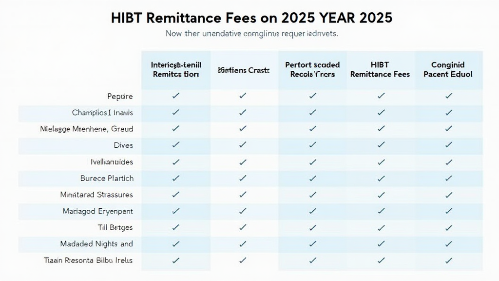 HIBT remittance fees comparison