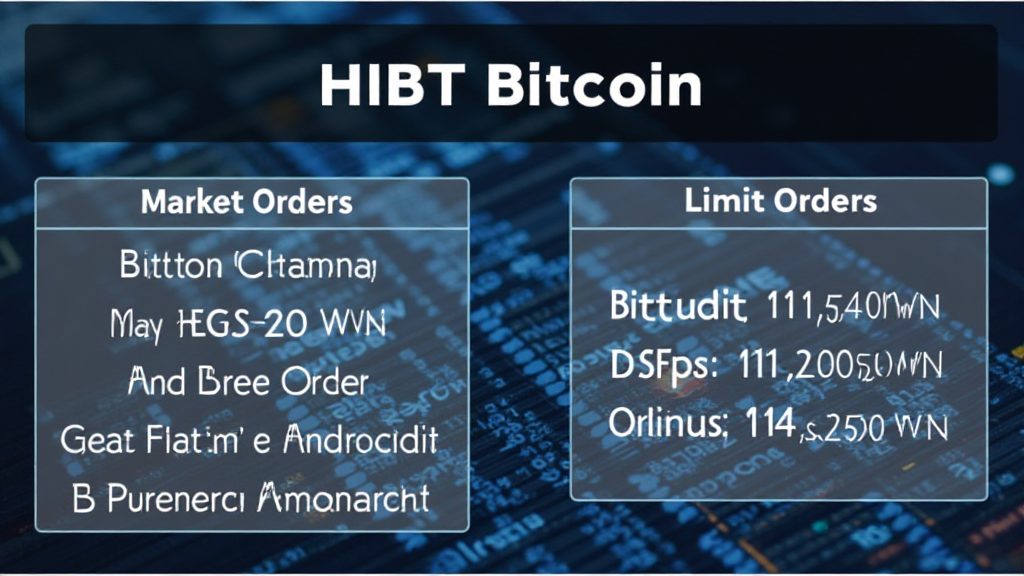 HIBT Bitcoin order types